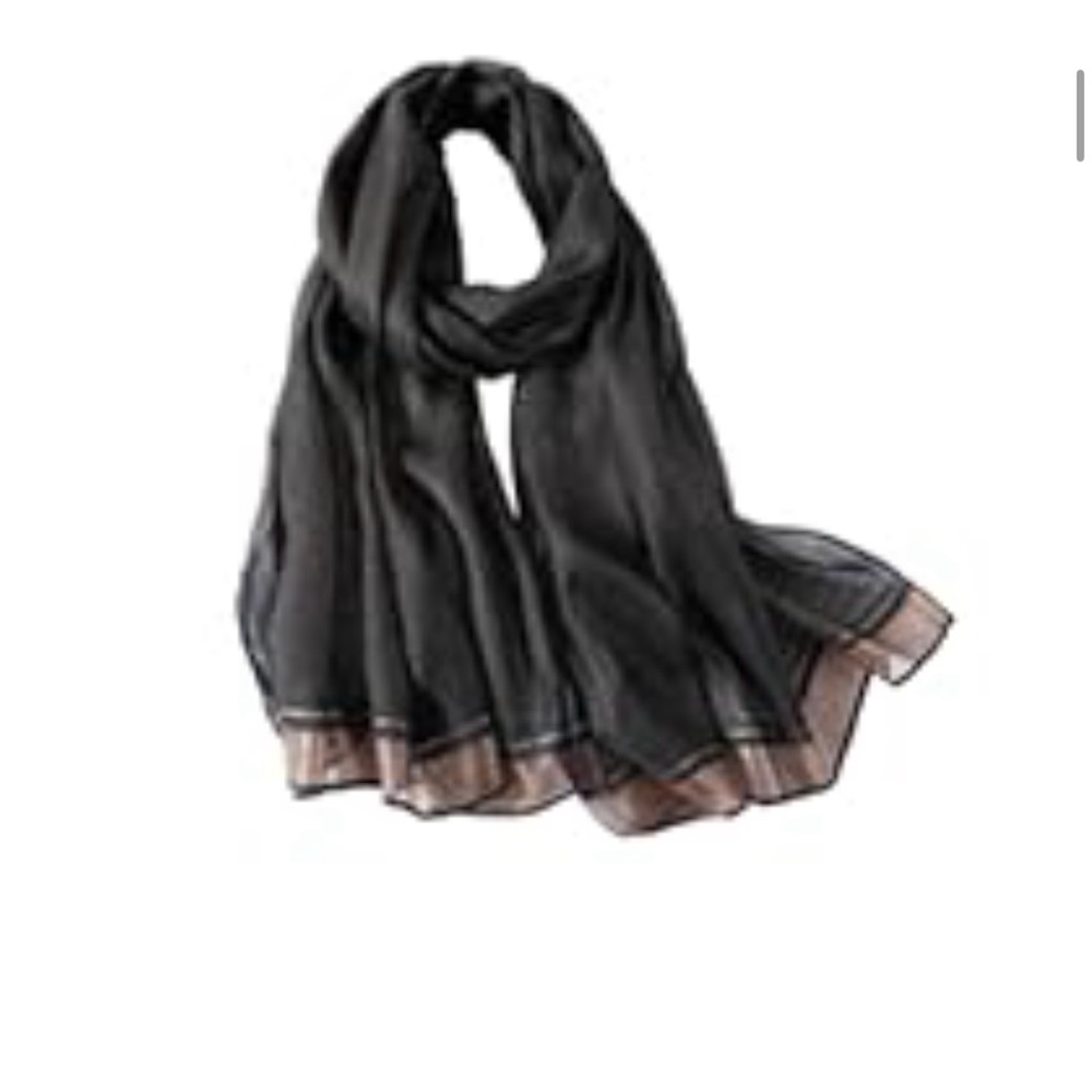 Elegant black and gold scarf